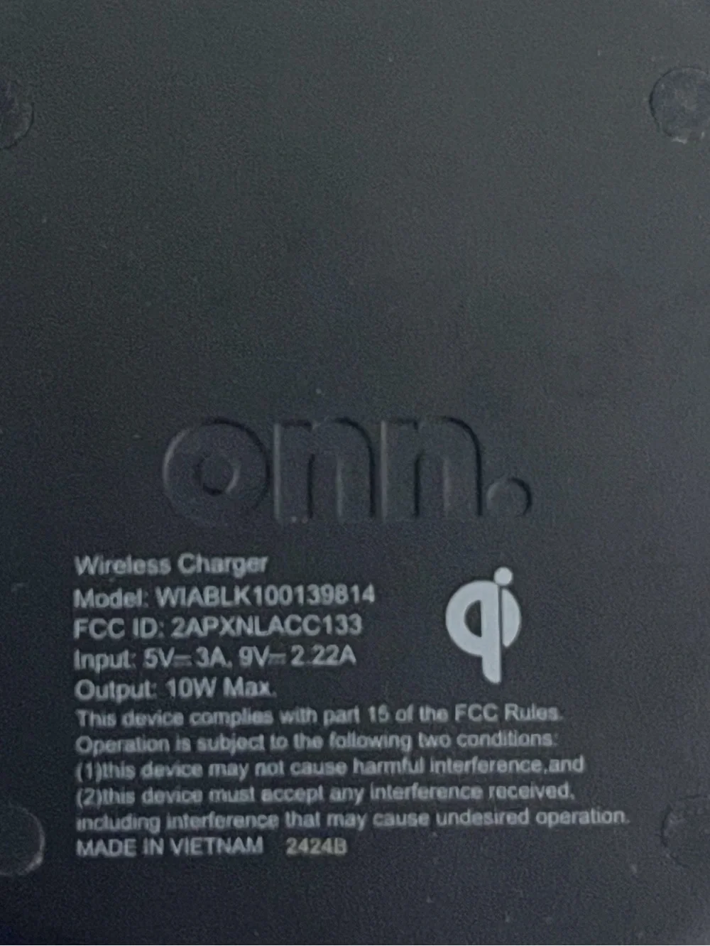 IKEA LIVBOJ circular charging pad, minimalist cross design wireless charger